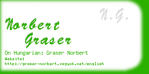 norbert graser business card